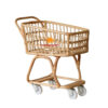 Doll Rattan Shopping Cart, wholesale