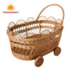 Natural Rattan Baby Doll Stroller, wholesale