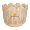 Scalloped Rattan Basket (TSRTB-0001)