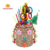 Seagrass Basket Bird Toy With Colorful, wholesale