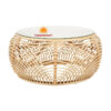 rattan and glass coffee table, wholesale