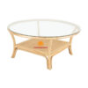 rattan bistro table with glass top, wholesale