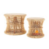 rattan drum end table, wholesale