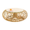 round rattan table with glass top, wholesale