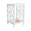 white cane side table