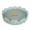 Blue Scallop Rattan Tray, wholesale