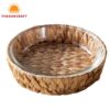 Glass Bowl in Water Hyacinth Tray, wholesale