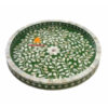 Green Mother Of Pearl Round Tray, wholesale