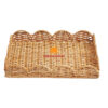 Rectangle Scalloped Rattan Tray, wholesale