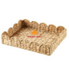 Rectangle Scalloped Water Hyacinth Tray, wholesale