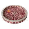 Red Mother Of Pearl Round Trays, wholesale