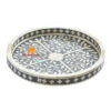 Round Black And White Mother Of Pearl Tray, wholesale