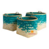 blue bamboo storage basket, wholesale