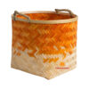 orange bamboo storage basket, wholesale