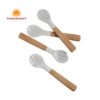 Bamboo Handled Mother of Pearl Spoon, wholesale