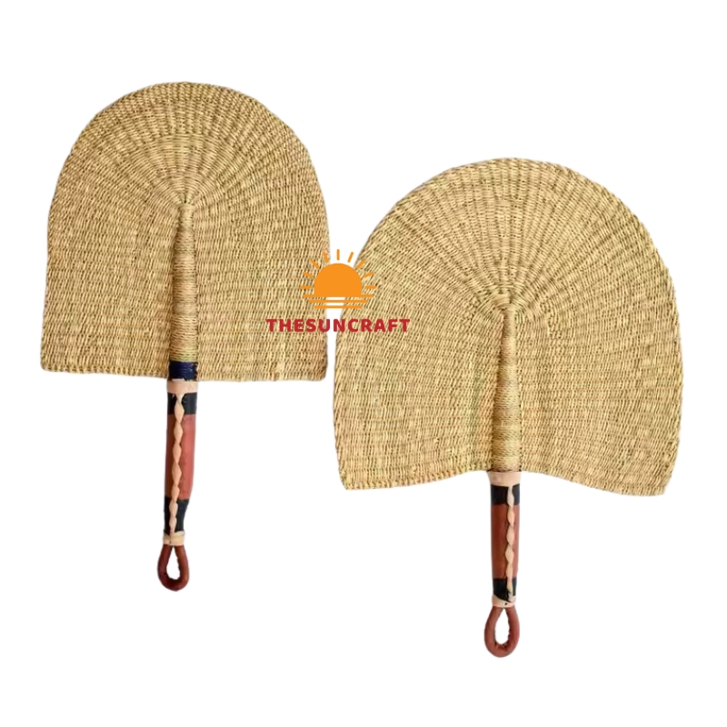 Hand-Woven Seagrass Fan Wall Decor, wholesale