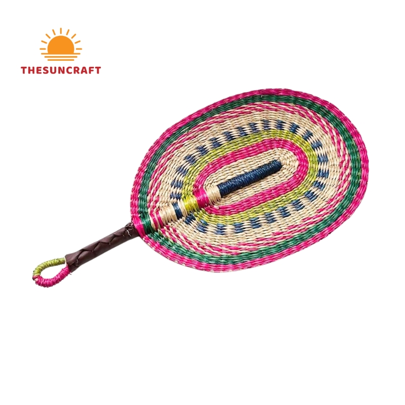 Seagrass Fan Woven Decor Colorful, wholesale