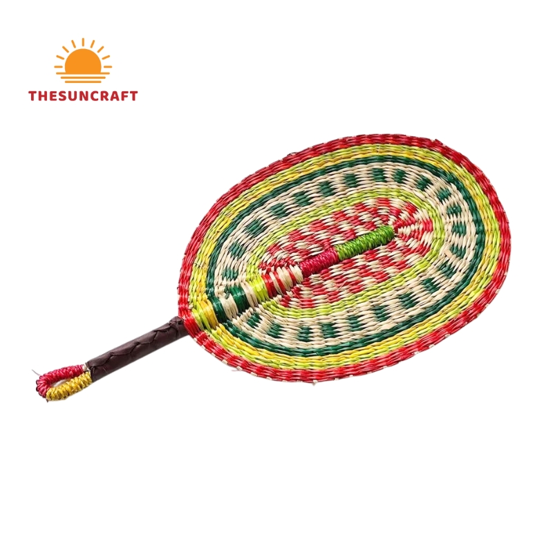 Seagrass Fan Woven Decor Colorful, wholesale