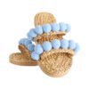 blue pompom water hyacinth sandal, bulk, wholesale