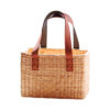 hyacinth basket bag with leather handles, bulk, wholesale