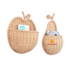 pear apple shape rattan wall basket, wholesale, bulk