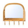 rattan wall shelf with mirror, wholesale, bulk
