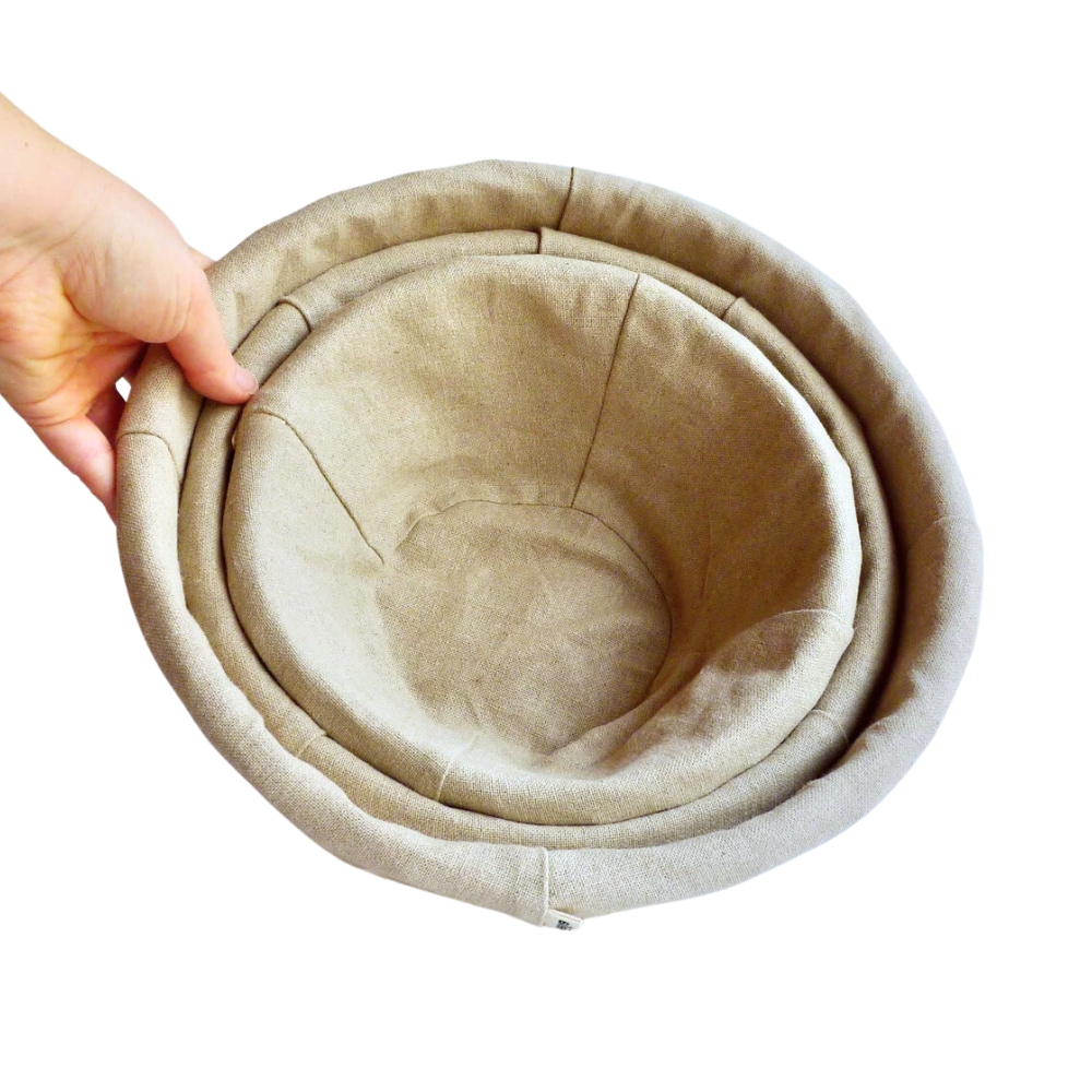 round wicker bread proofiing basket, wholesale, bulk