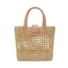 straw bag with leather handles, wholesale, bulk