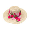 water hyacinth hat with ribbon flowers, wholesale, bulk