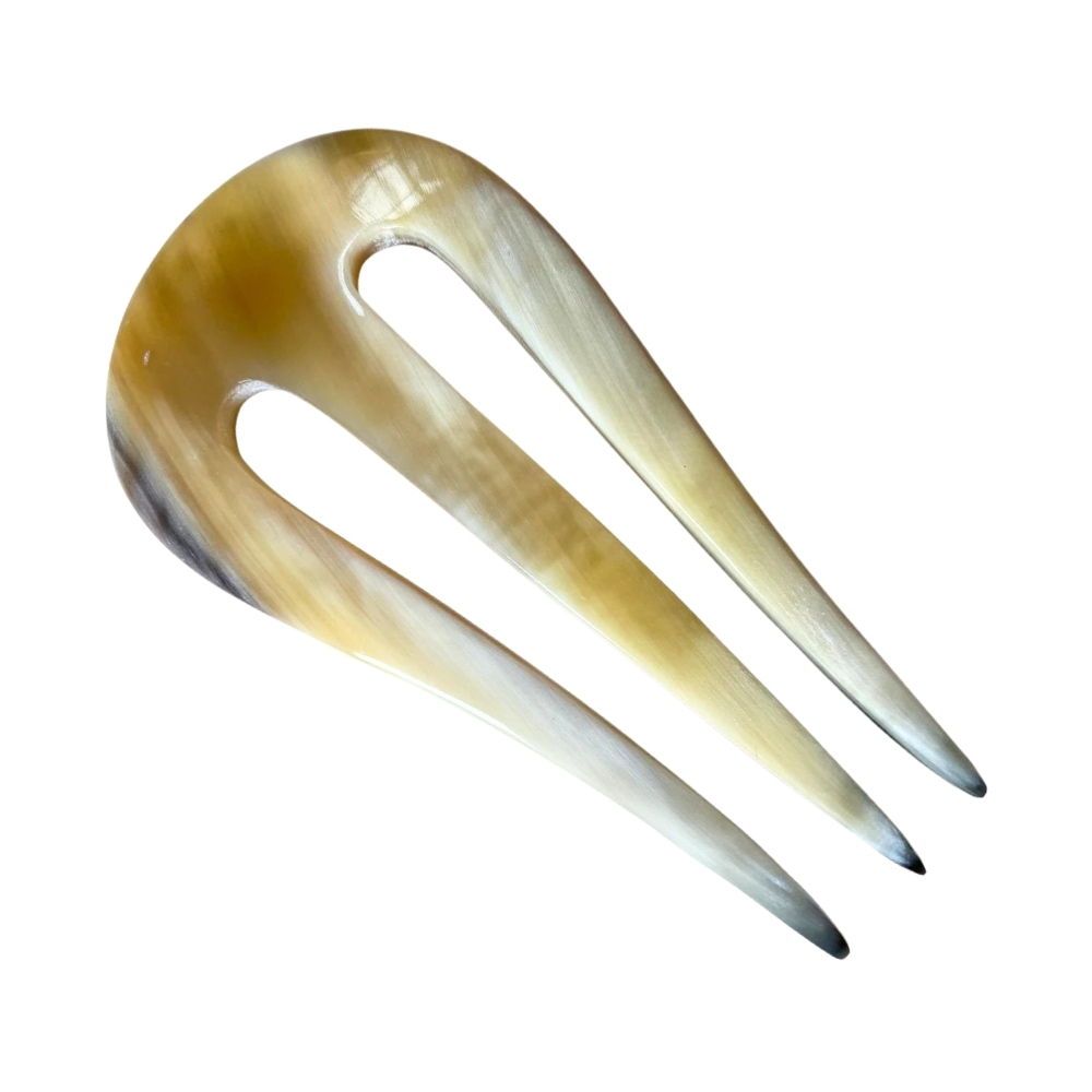 3 prongs horn hair forks, wholesale, bulk