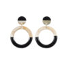black and white horn earrings, wholesale, bulk