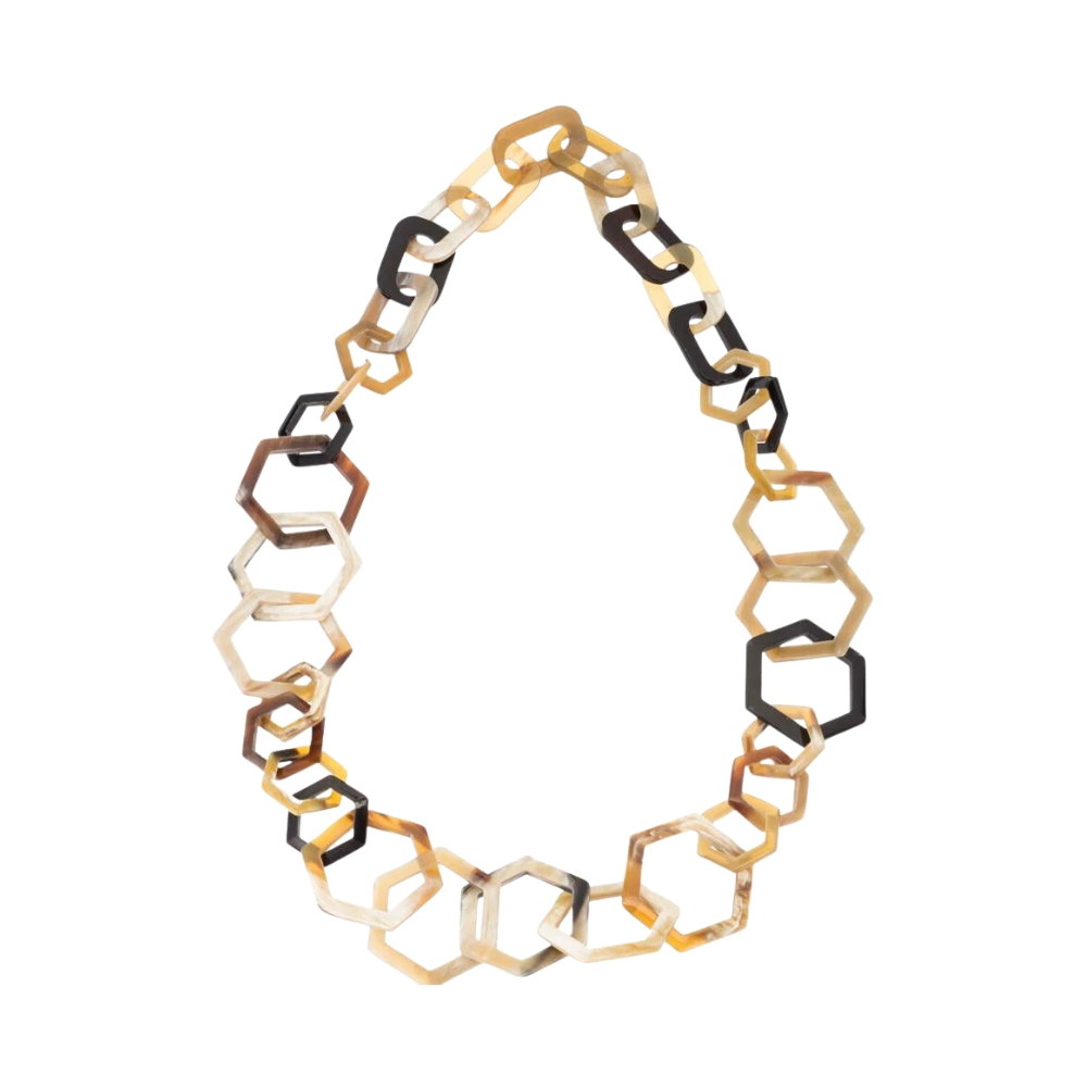 hexagonal horn necklace, wholesale, bulk