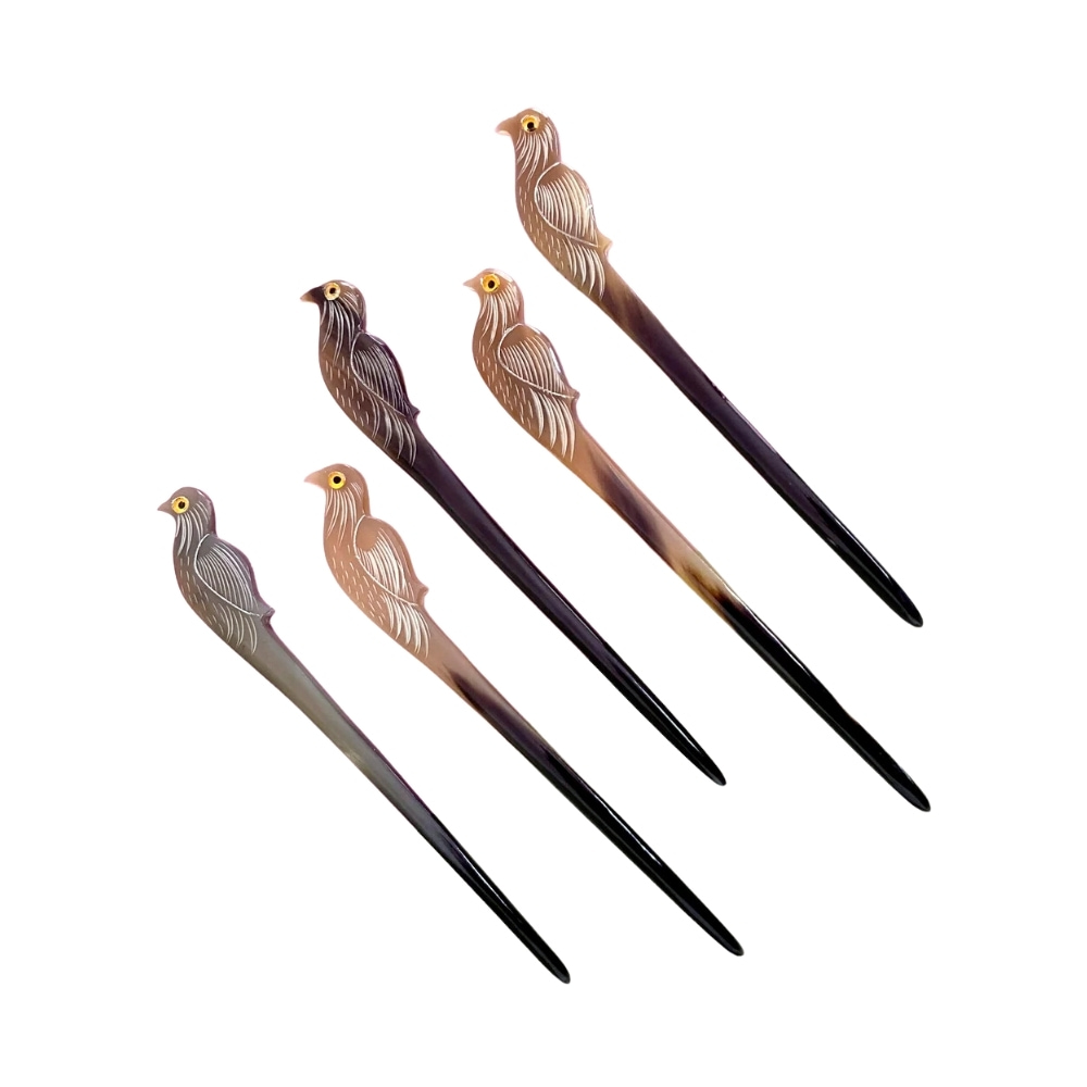 horn hair pin with bird shape, wholesale, bulk