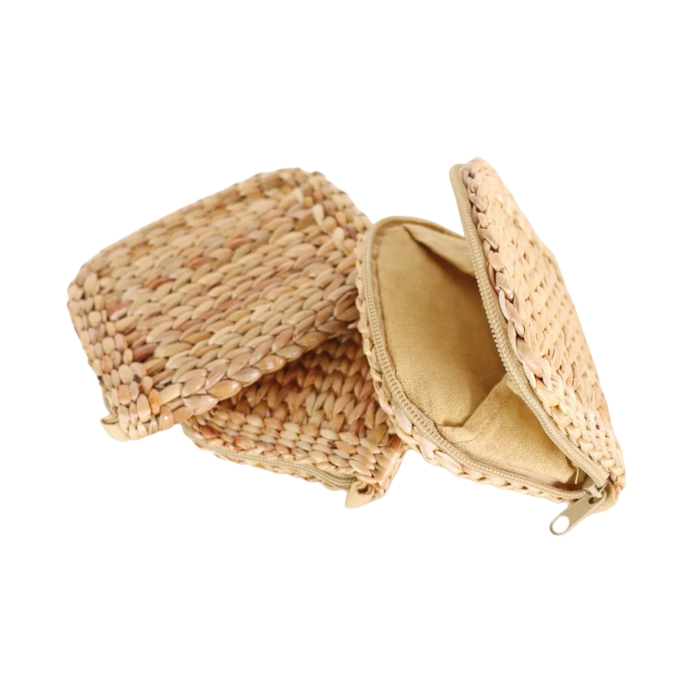 small straw wallet, purse, wholesale, bulk