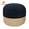 Black Jute Pouf, Ottoman, wholesale