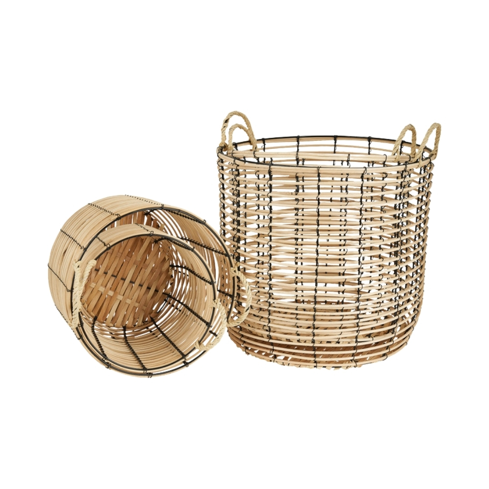 rattan basket with handle, wholesale, bulk