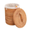 round wicker laundry basket with lid, wholesale, bulk