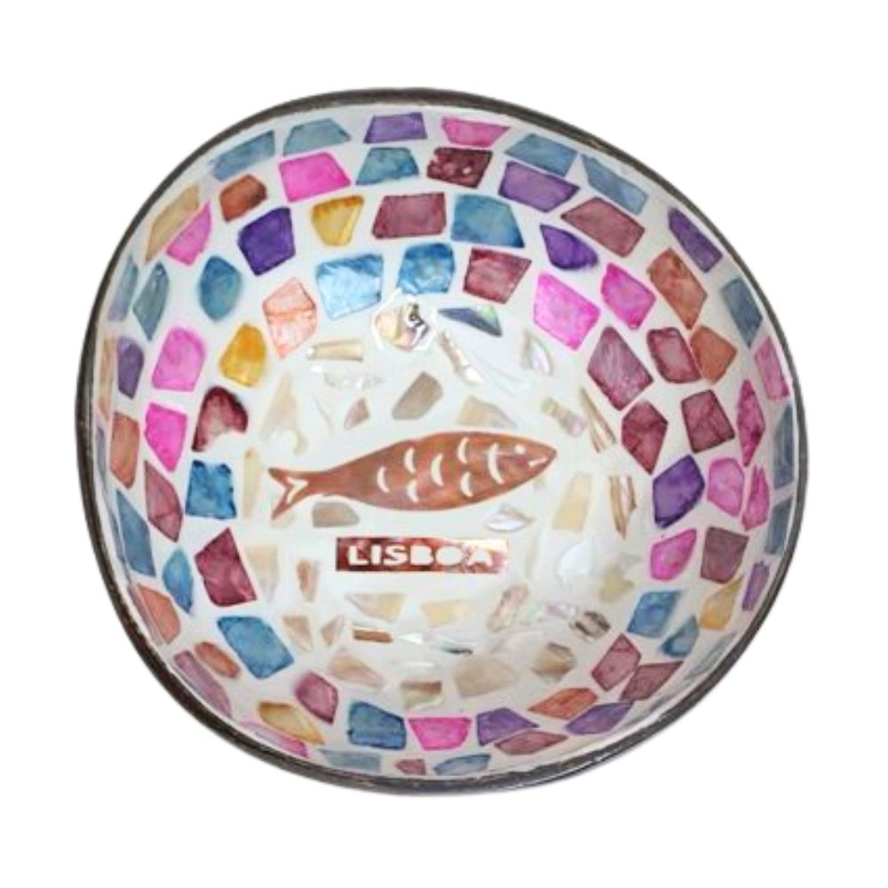 Fish Shaped Mother Of Pearl Coconut Bowl