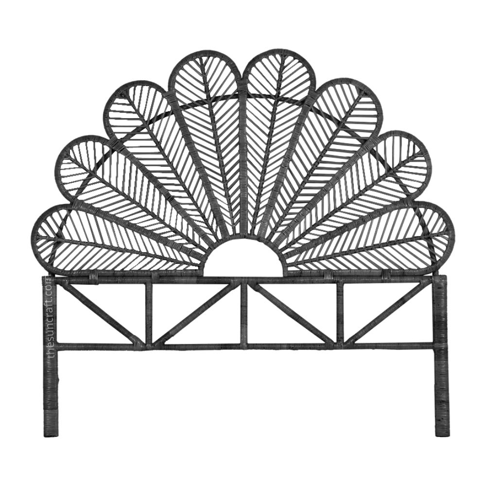 Black Rattan Bed Headboard (TSBH-0001)