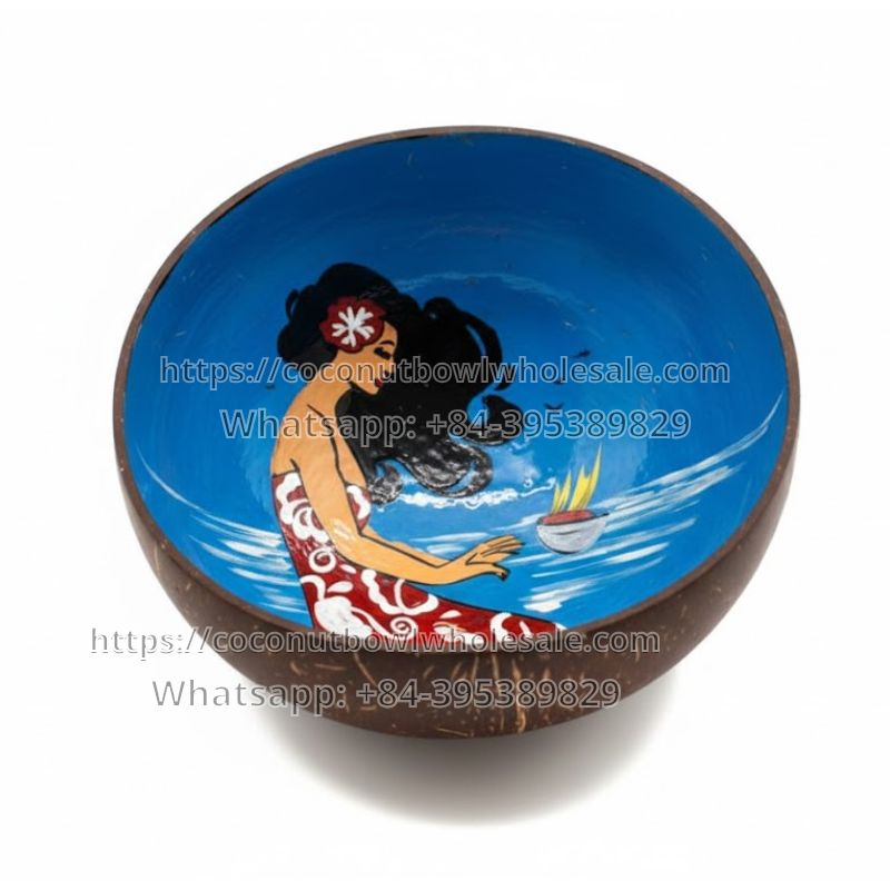 Painting Lacquer Coconut Bowls (TSCB-0078)