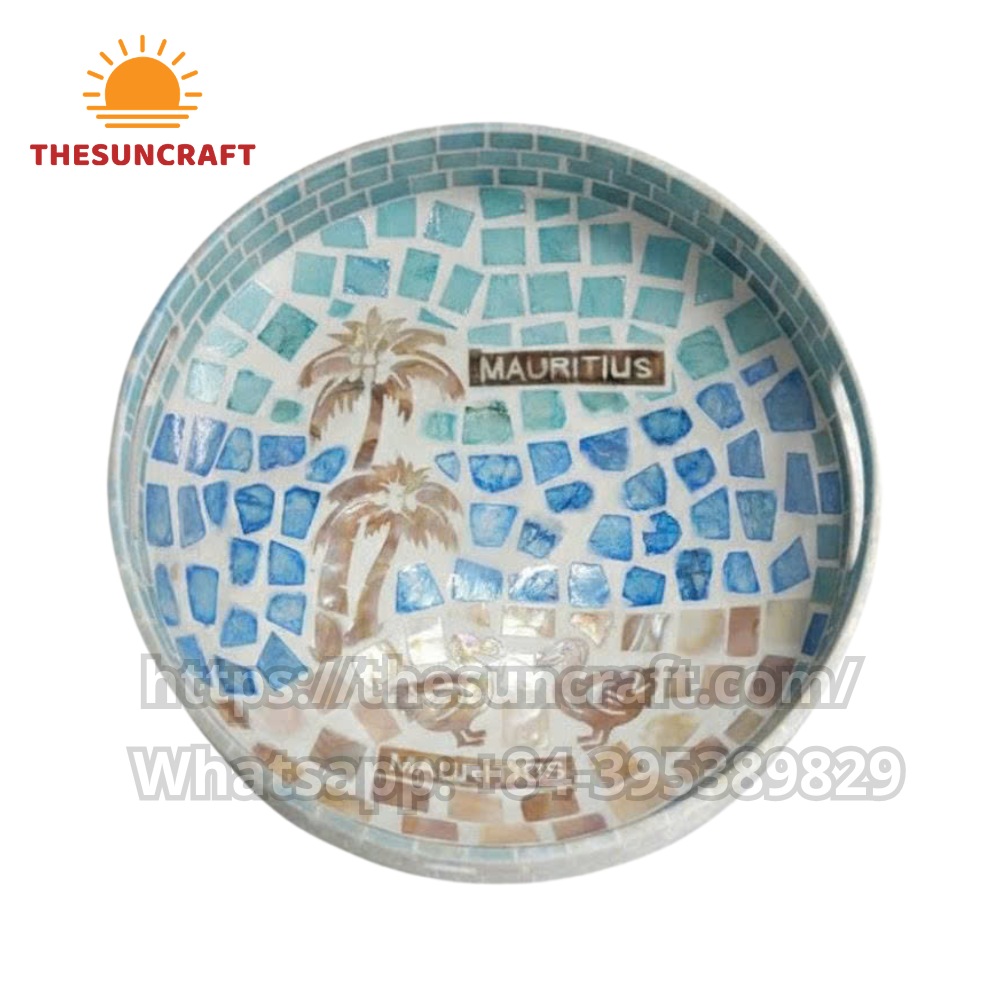 Mauritius Dodo Bird MOP Inlay Tray Wholesale (TSMT-0049)