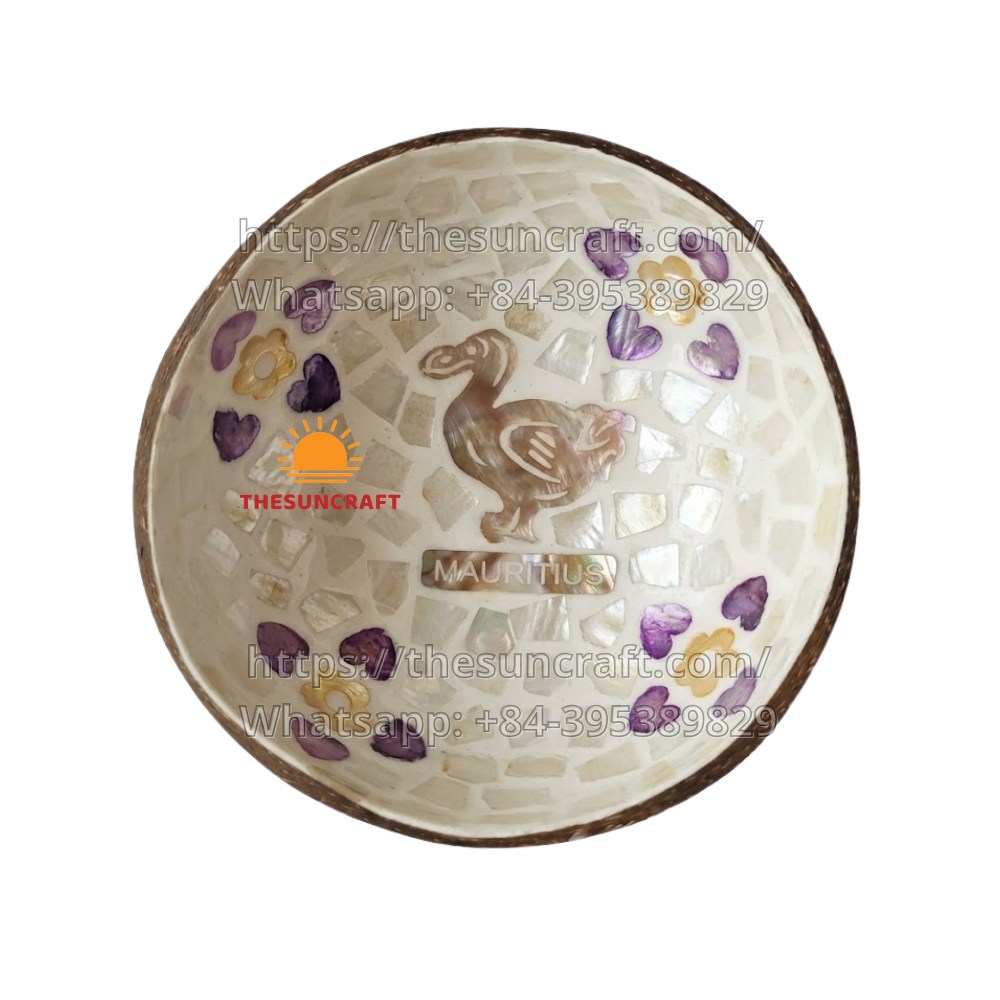 Dodo Bird Bowl with Mother of Pearl Inlay Made in Vietnam (TSCB-0132)