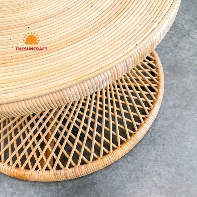 Bohemian Natural Rattan Coffee Table