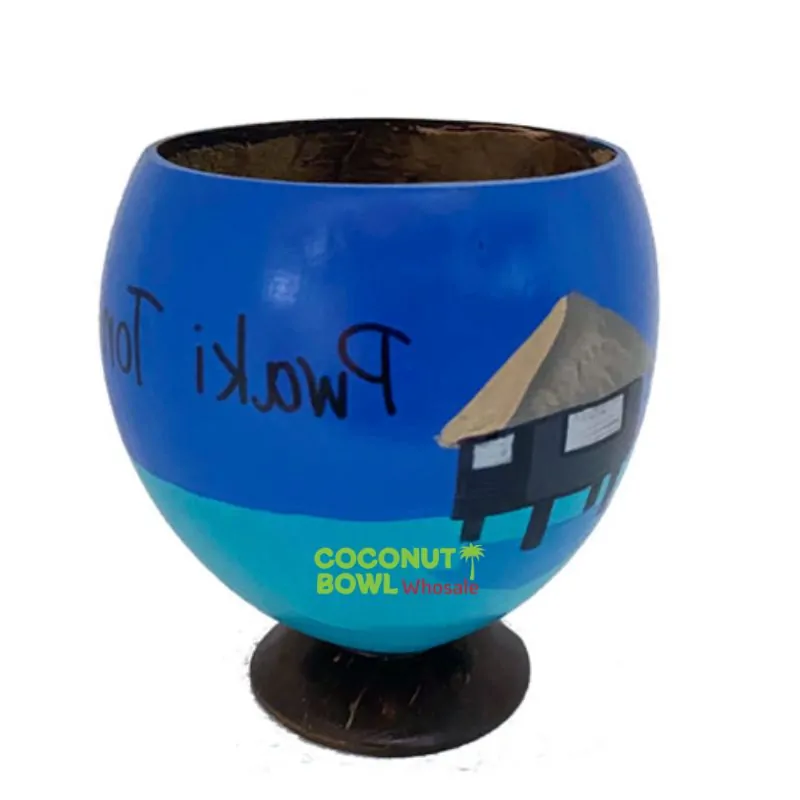 Hand Painted Coconut Shell Cup, wholesale