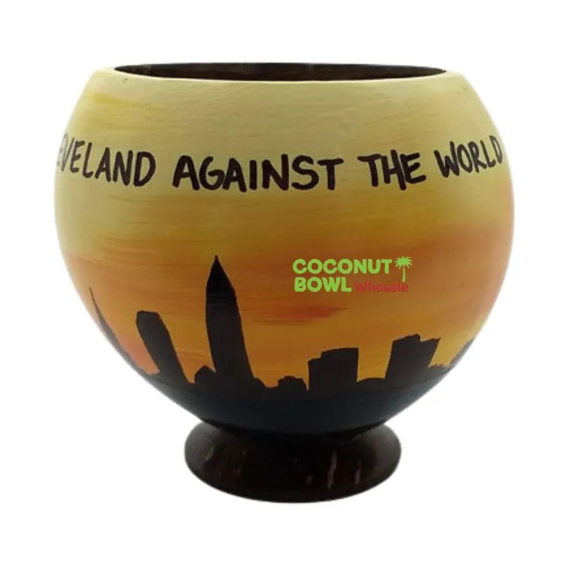 Hand Painted Coconut Shell Cup, wholesale