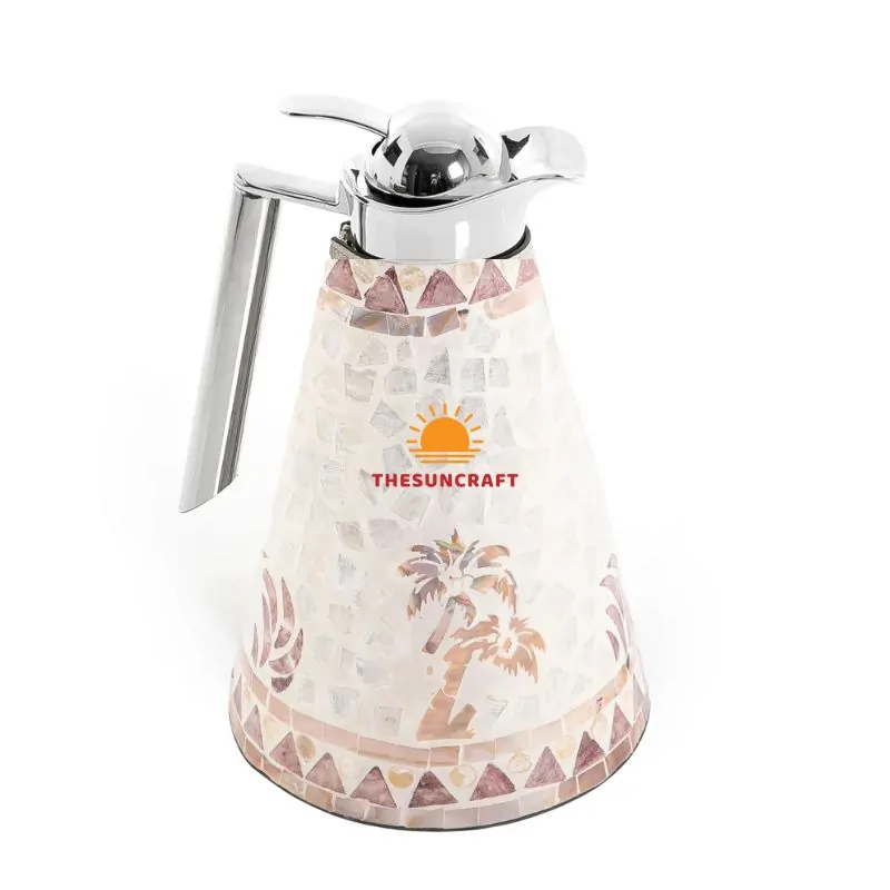 Mother Of Pearl Inlay Palm Tree Thermos, wholesale