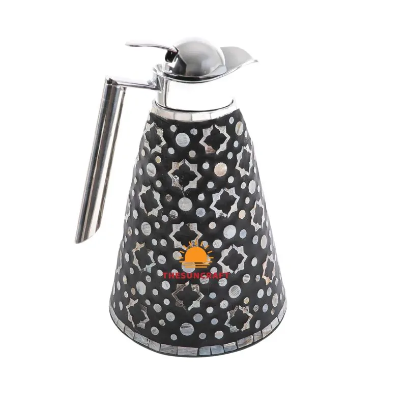 Mother Of Pearl Inlay Thermos In Black, wholesale