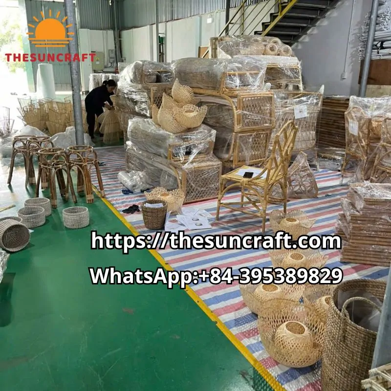 Our rattan kids' tent manufacturing workshop