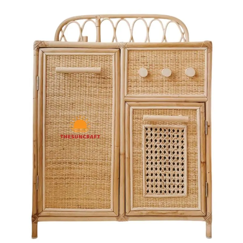 Rattan Kids Play Kitchen, wholesale