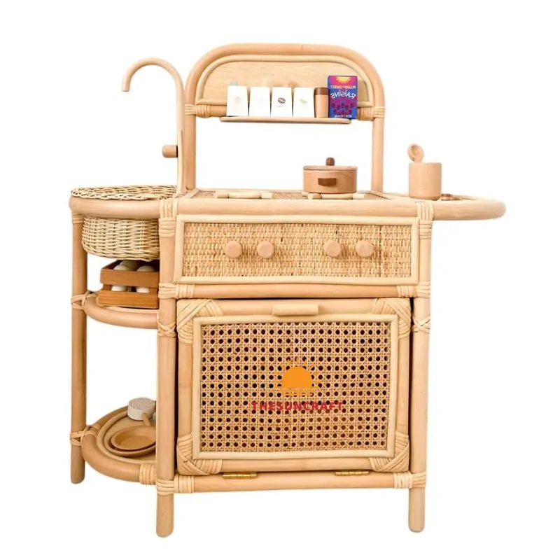 Rattan Kitchen Children's Toy, wholesale